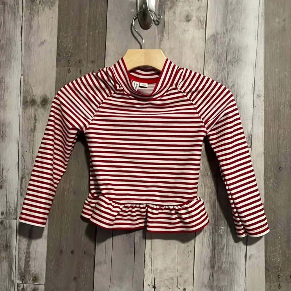 Janie and Jack Long Sleeve Juno Valentine Swim Top
